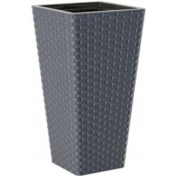 Ghiveci Form Plastic Rattana Slim L34 (Anthracite)