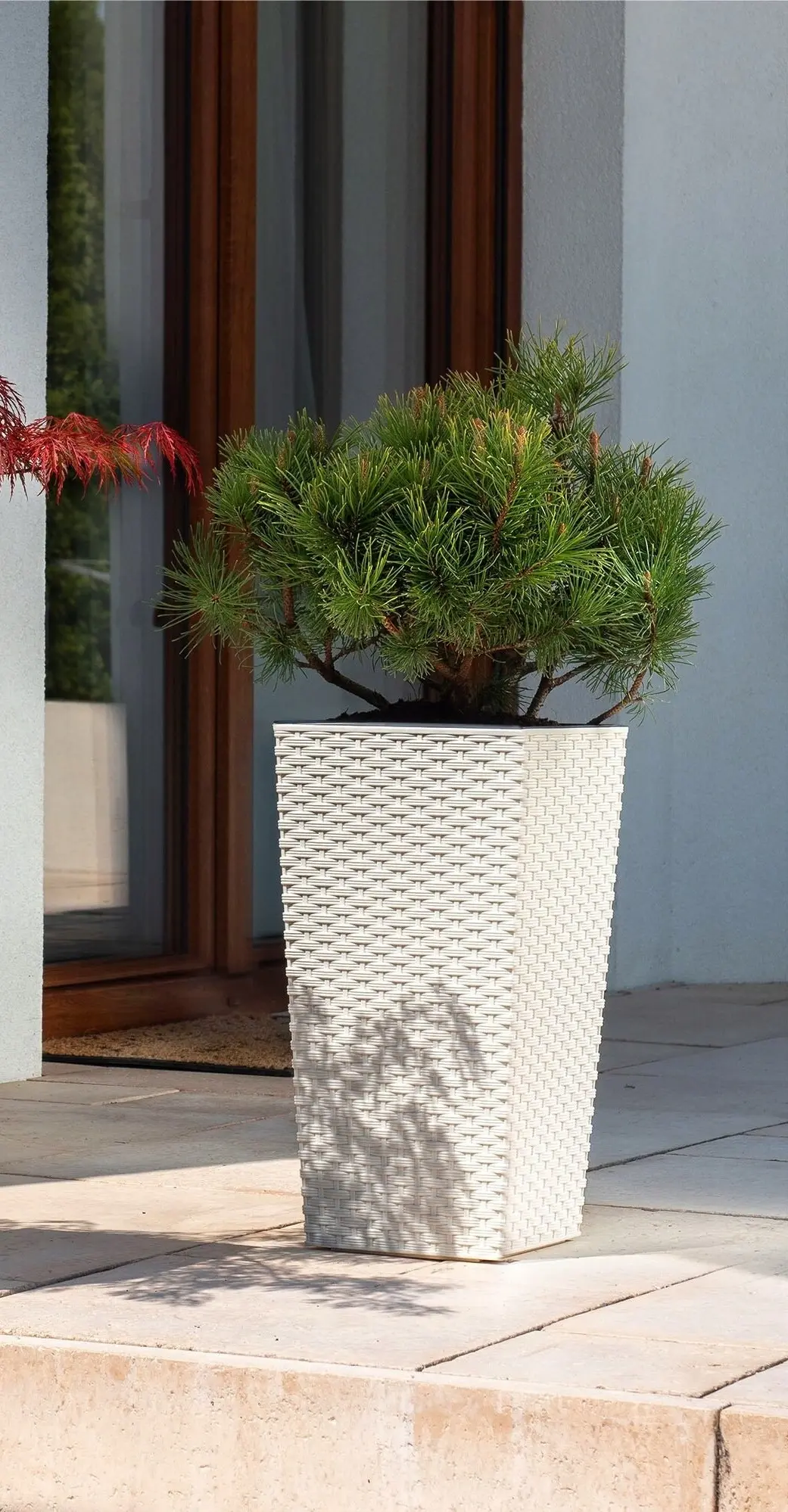 Ghiveci Form Plastic Rattana Slim L34 (White)