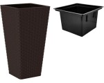 Горшок Form Plastic Rattana Slim L39 (Dark Brown)