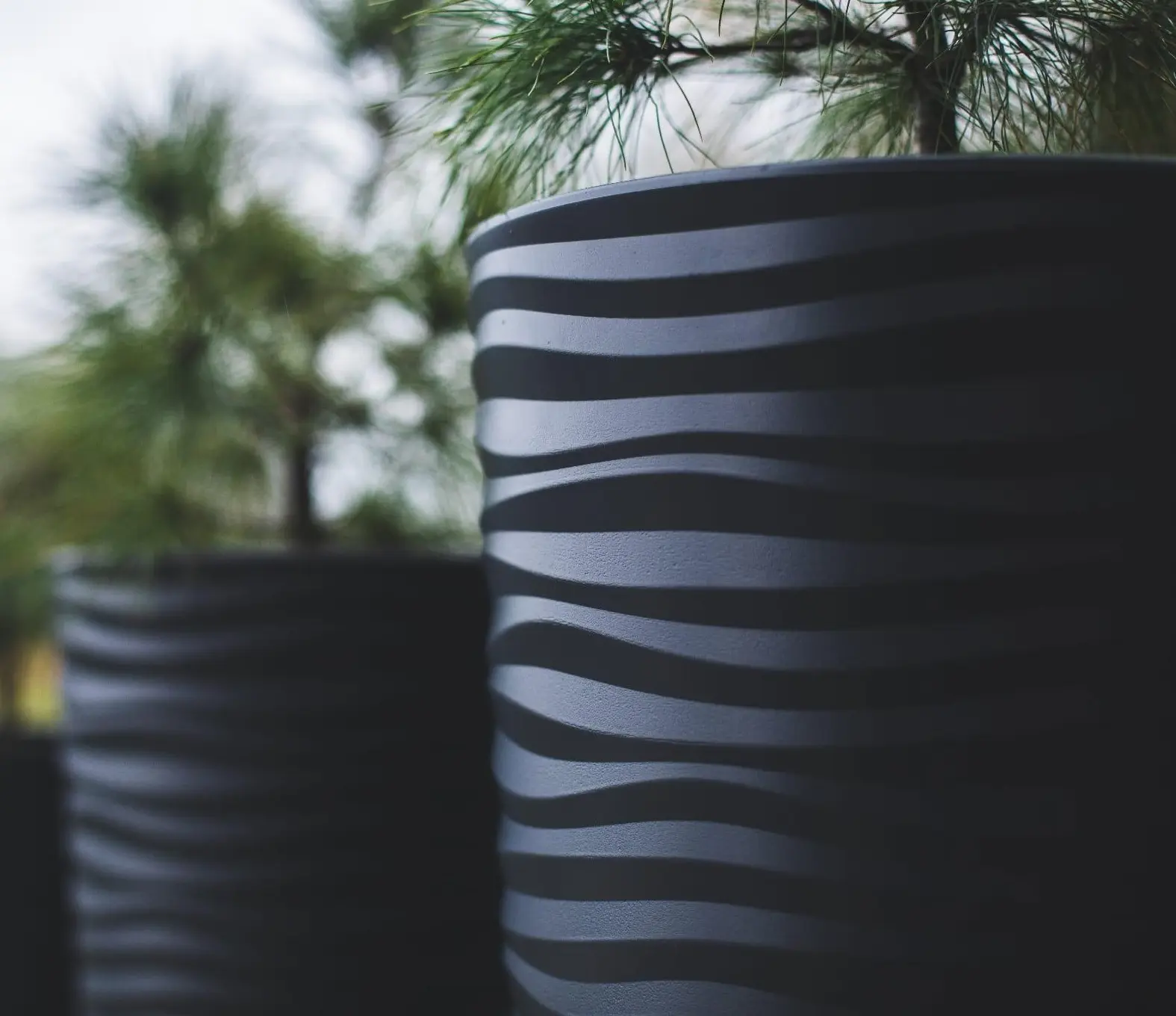 Горшок Form Plastic Sahara Dunes Slim D29.5 (Anthracite)