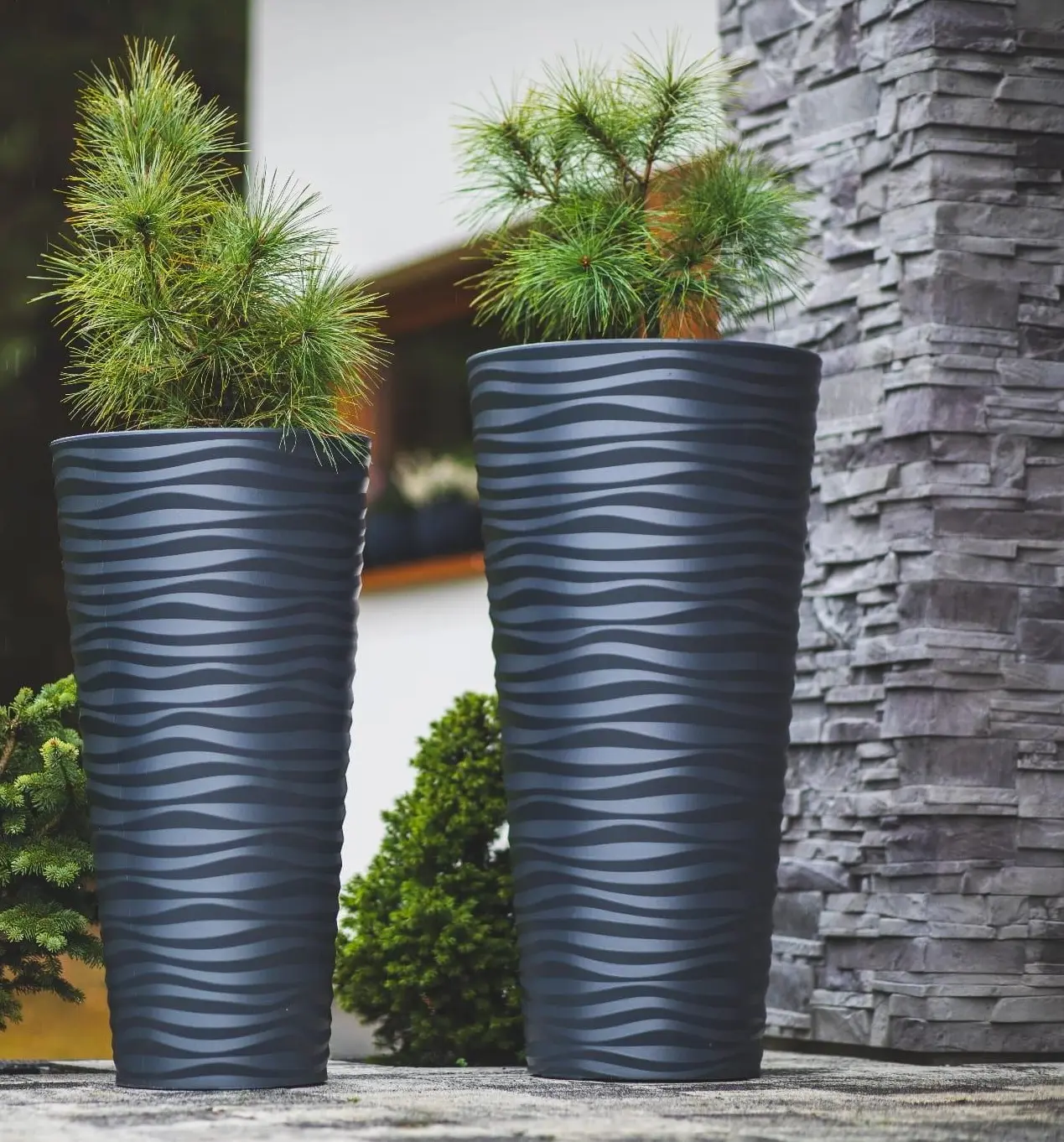 Ghiveci Form Plastic Sahara Dunes Slim D35 (Anthracite)