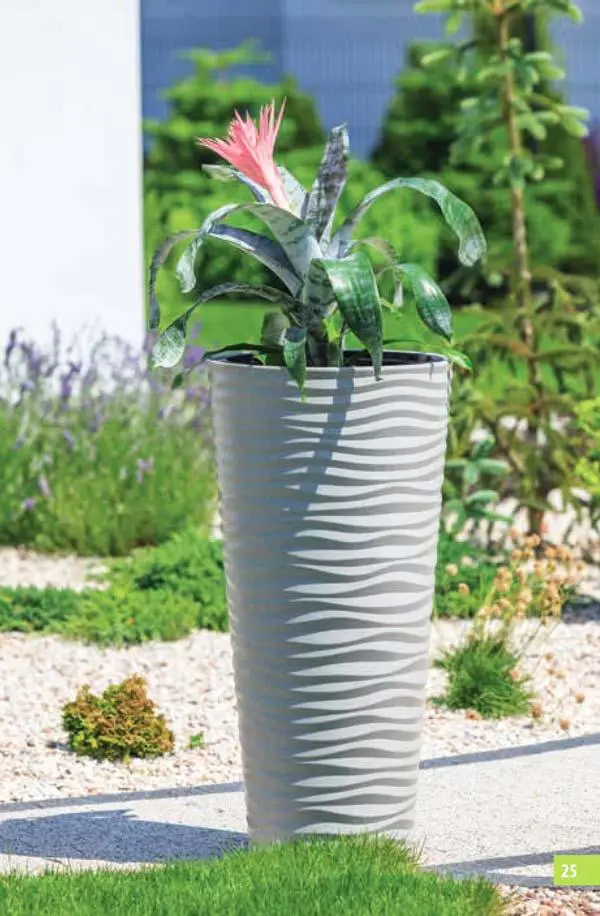 Ghiveci Form Plastic Sahara Dunes Slim 2790-055 (Platinum)