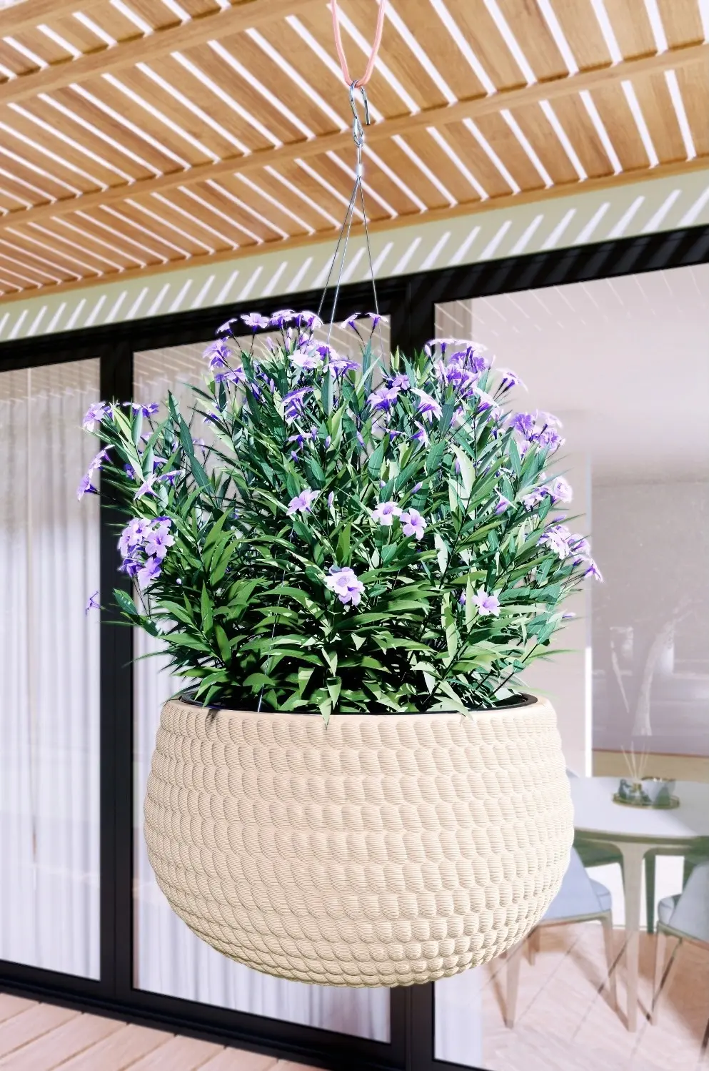 Кашпо подвесное Form Plastic Kula Lina D32 cm (Antracit)