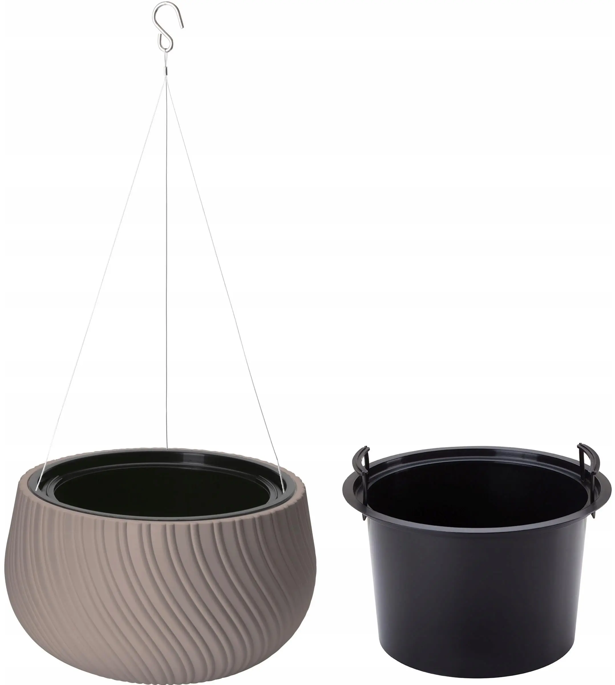 Ghiveci suspendat Form Plastic Kula Mika D32cm (Light Grey)