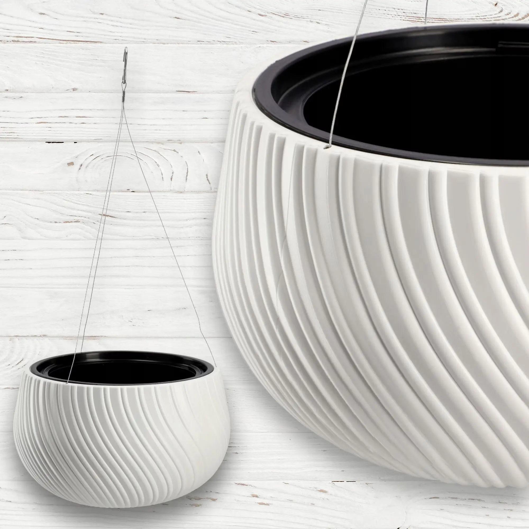 Ghiveci suspendat Form Plastic Kula Mika D32cm (Light Grey)