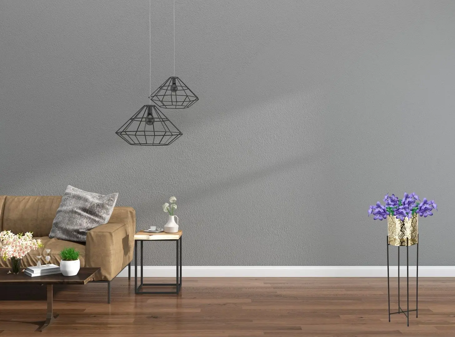 Подставка для цветов H&S 31048 45x14cm (Gold/Black) - 4