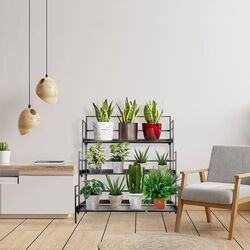 Стеллаж для цветов H&S 24472 90x78x46cm (Black) Thumb