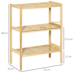 Etajera pentru flori Homcom 838-204 (Natural) Thumb