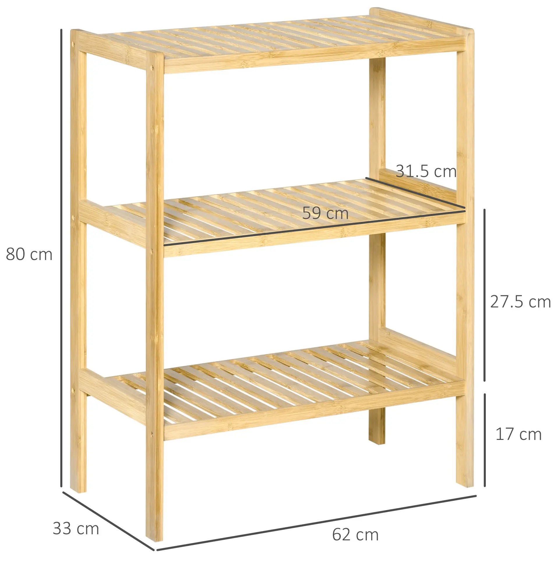 Etajera pentru flori Homcom 838-204 (Natural) - 4