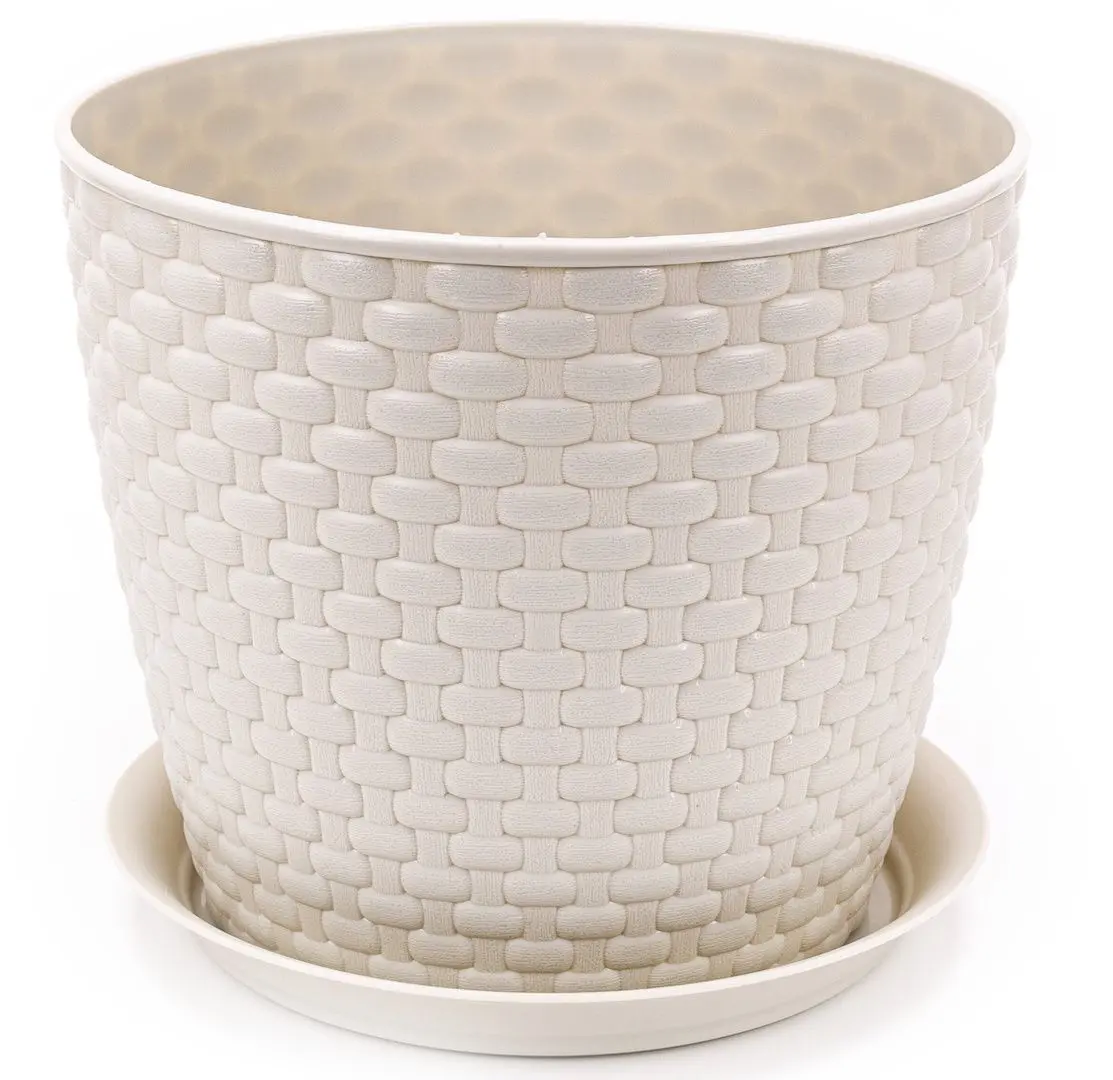 Кашпо Idea М3082 Ротанг (White)
