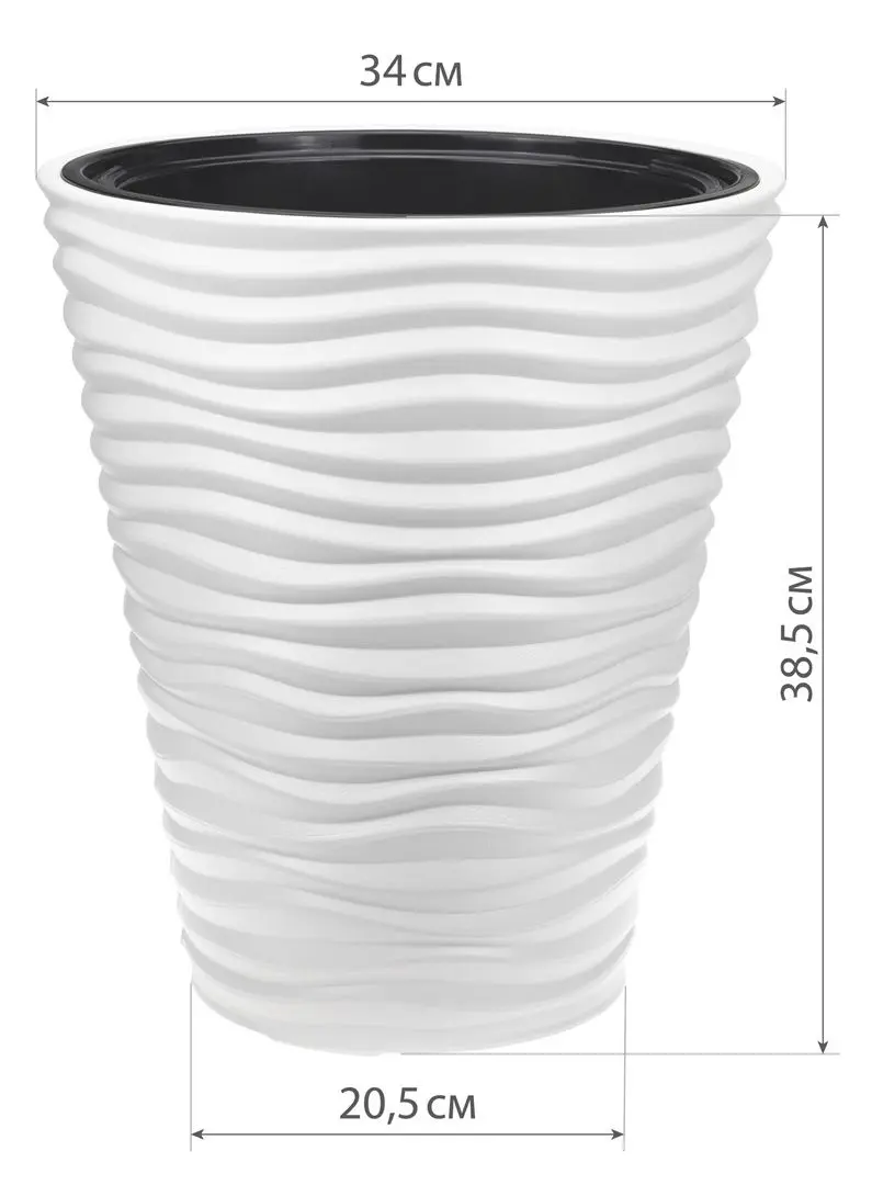 Кашпо Idea М3401 Дюна (White) - 4