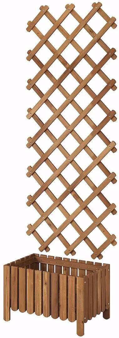 Jardiniera de flori Ikea Askholmen cu spalier (Maro Inchis)