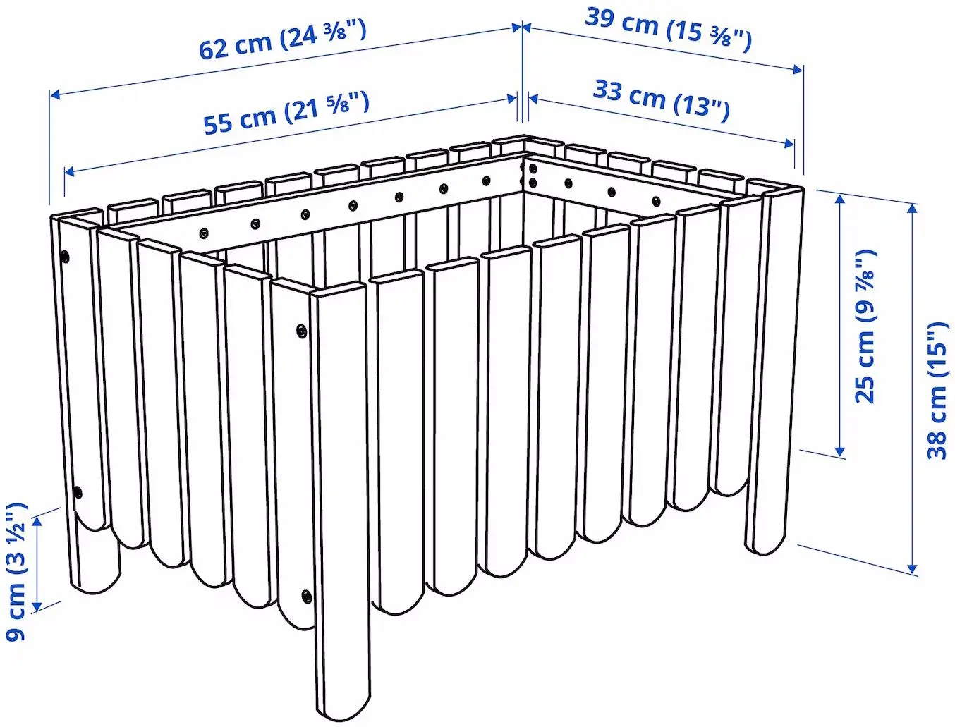Jardiniera de flori Ikea Askholmen (Maro Inchis)