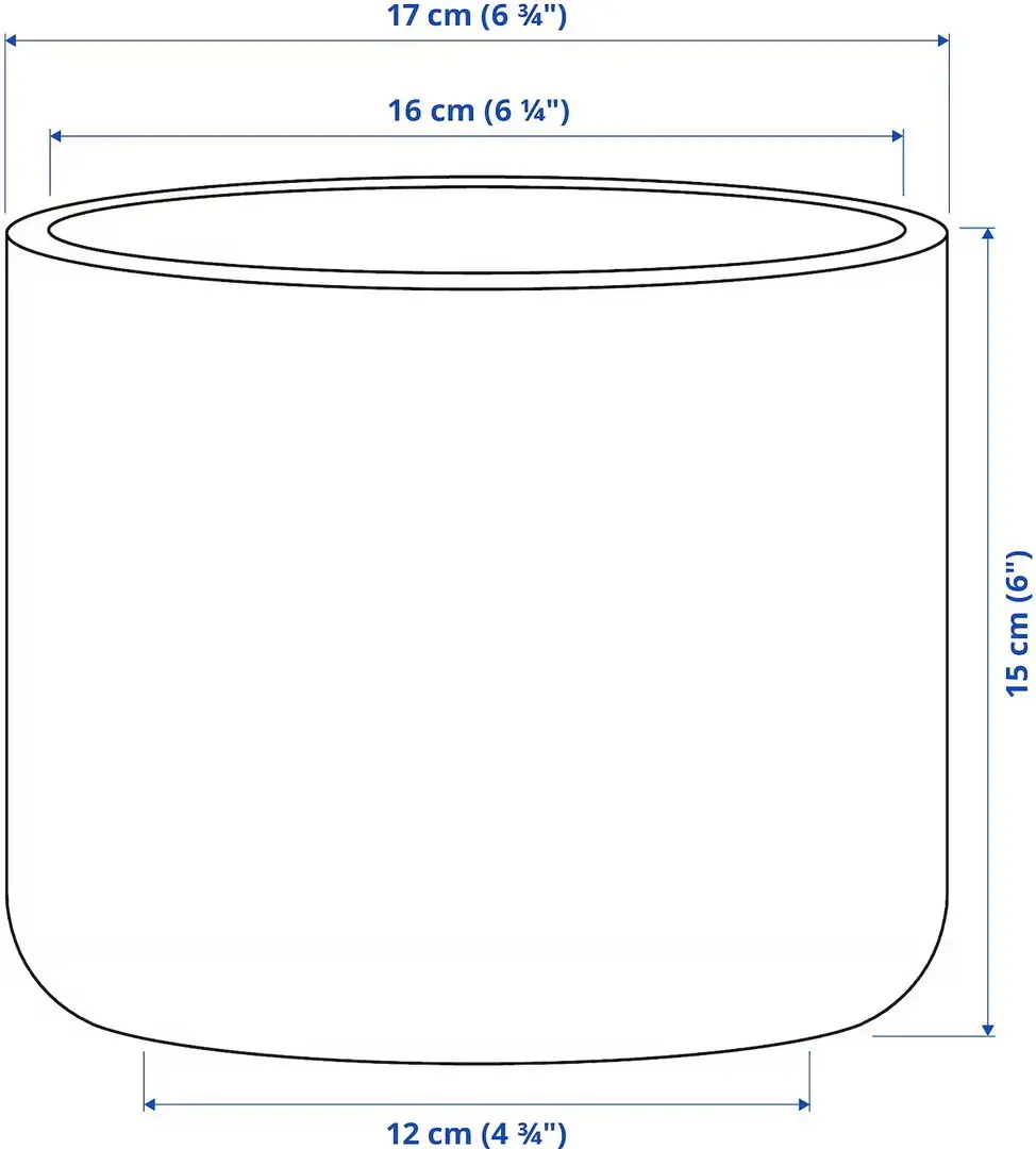 Горшок Ikea Buskkaprifol 15см (Серо-синий) - 5