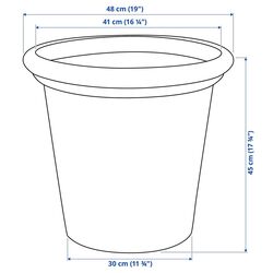 Горшок Ikea Chilipeppar для дома/улицы 41cm (Бежевый) Thumb