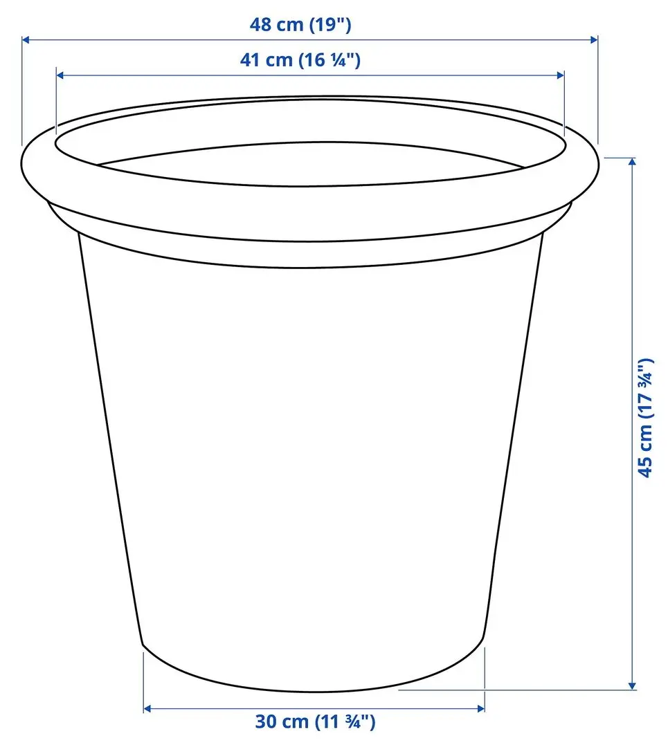 Горшок Ikea Chilipeppar для дома/улицы 41cm (Бежевый) - 4