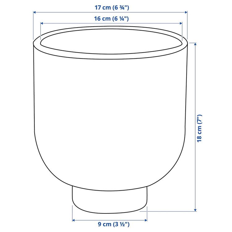 Горшок Ikea Dromsk 15cm (Антрацит)