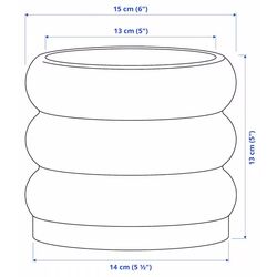 Ghiveci Ikea Hasselbukett interior/exterior 12cm (Bej) Thumb