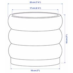 Ghiveci Ikea Hasselbukett interior/exterior 15cm (Verde/Maro) Thumb
