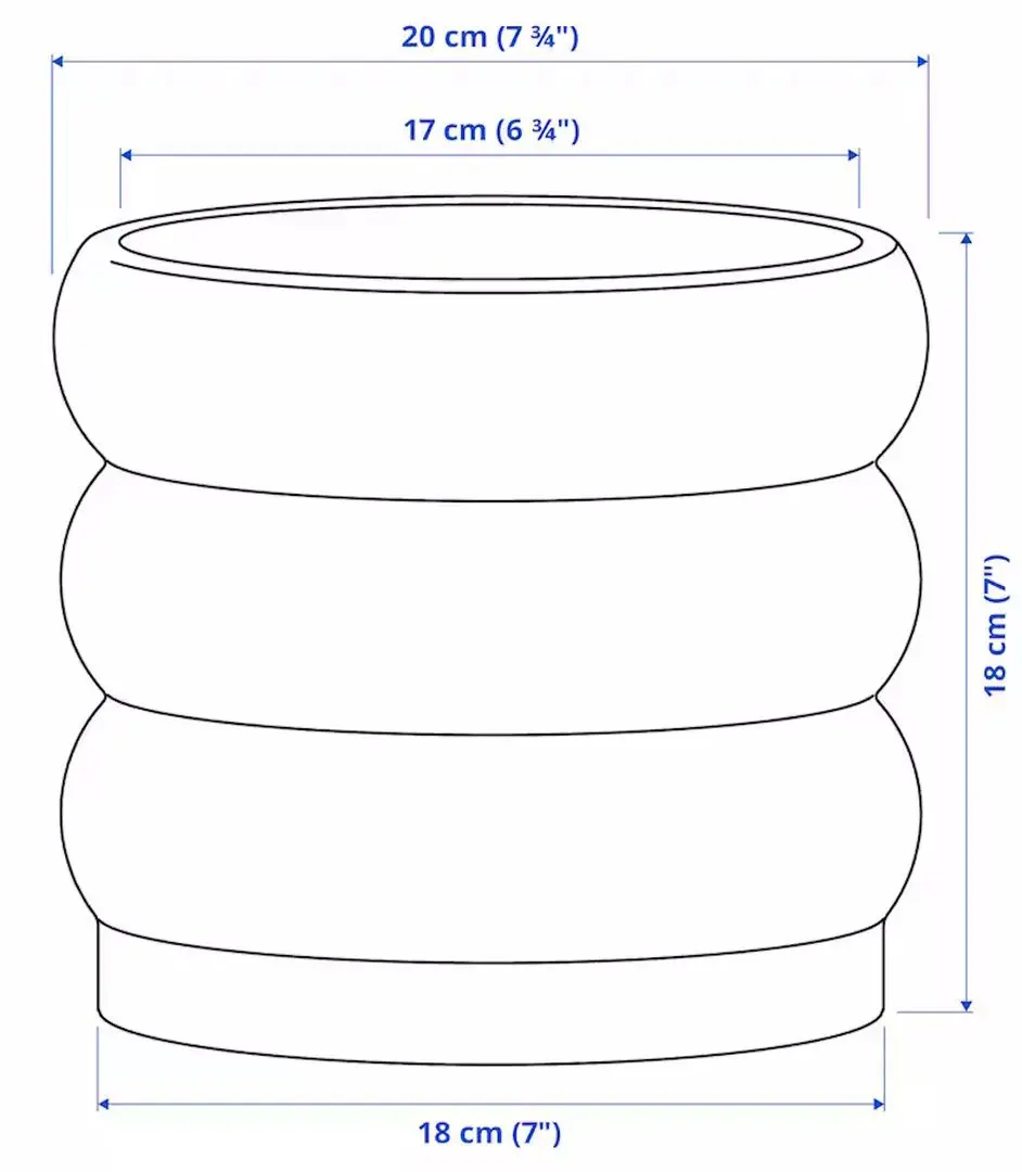 Ghiveci Ikea Hasselbukett interior/exterior 15cm (Verde/Maro)