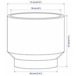 Горшок Ikea Honungspalm для дома/улицы 9cm (Бежевый) Thumb