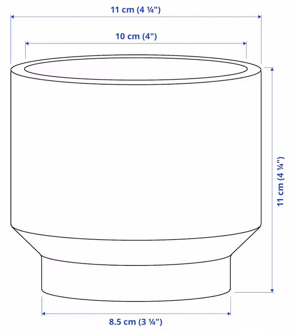 Горшок Ikea Honungspalm для дома/улицы 9cm (Бежевый)