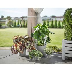 Ghiveci cu farfurie Ikea Smulgubbe exterior 9cm (Aspect Beton) Thumb