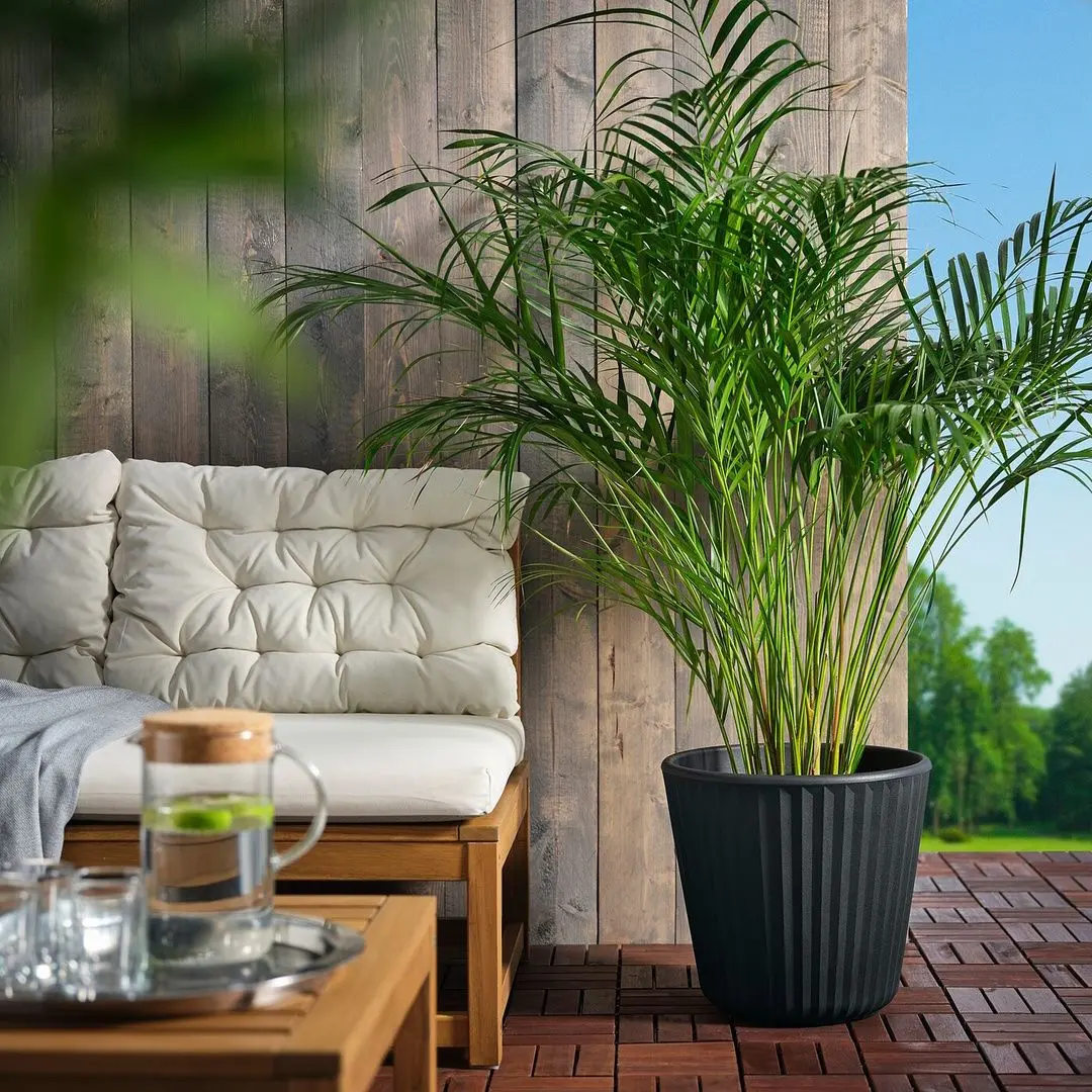 Кашпо Ikea Bjornbambu 32см (Темно-Серый)