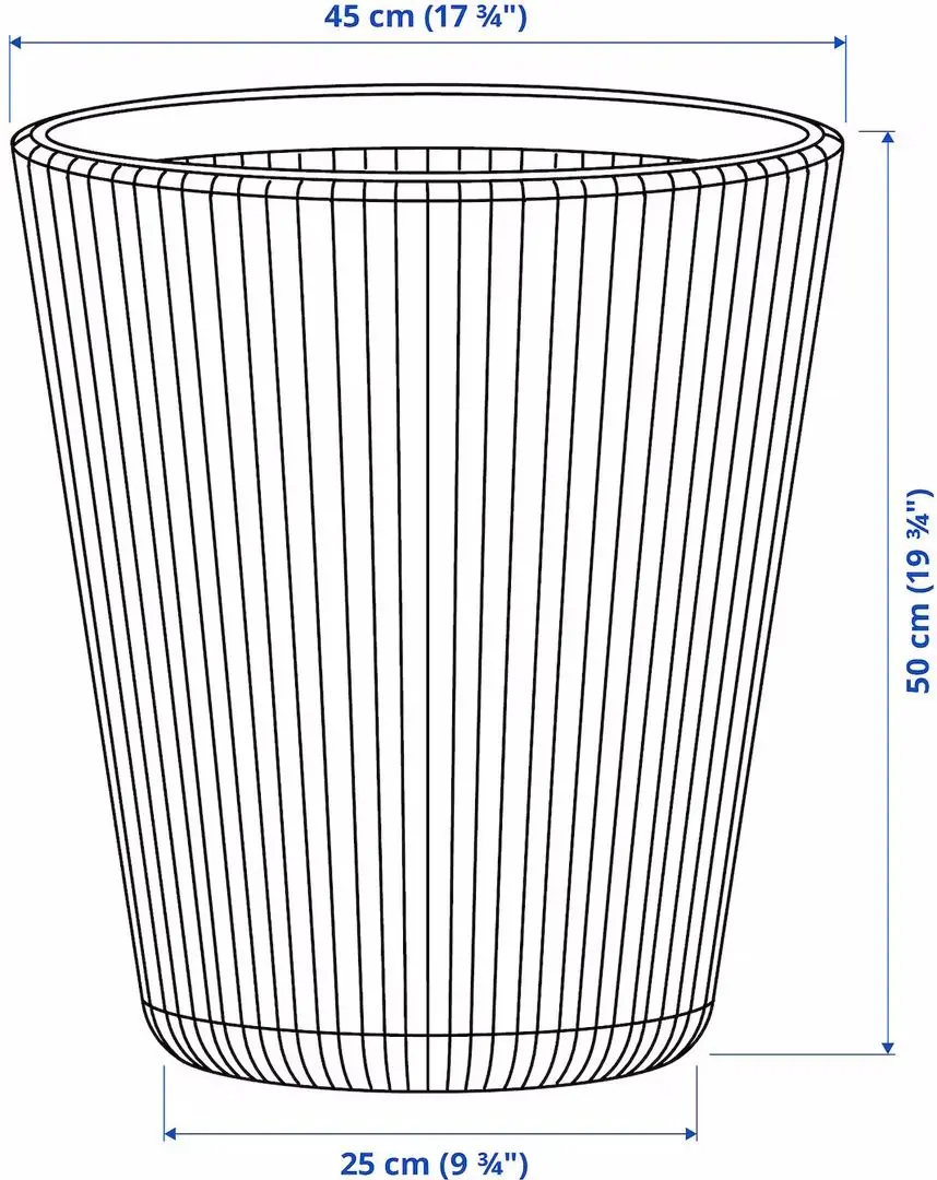 Ghiveci Ikea Bjornbambu 41cm (Gri Inchis) - 5
