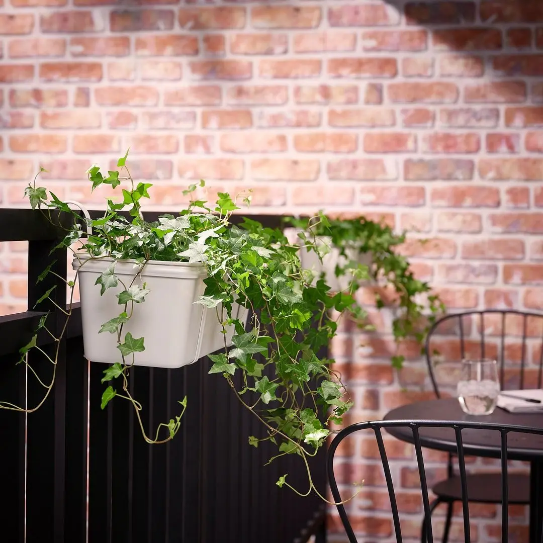 Ghiveci cu suport Ikea Rosenkal 48x18 (Alb) - 2