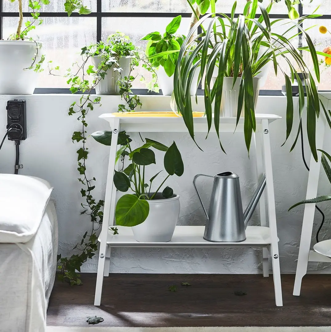 Etajera pentru flori Ikea Alpvide 63cm (Alb)