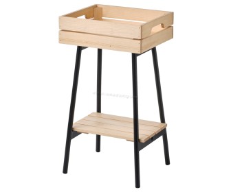 Suport pentru flori Ikea Vaniljstang 55cm (Pin/Negru)