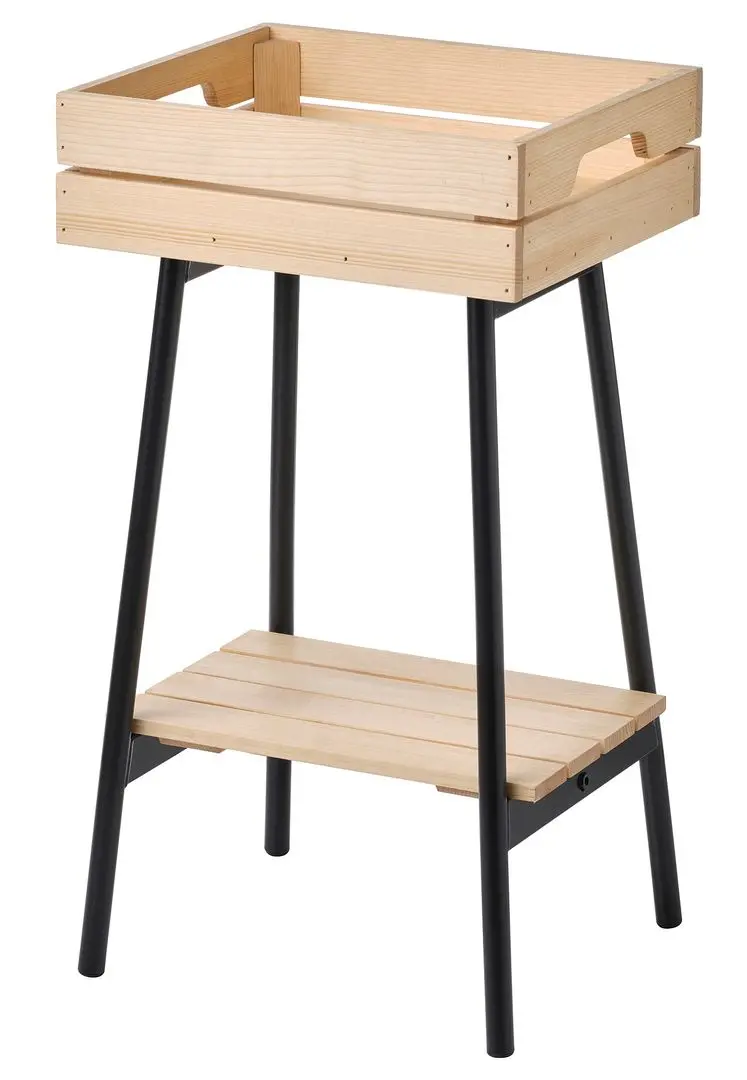 Etajera pentru flori Ikea Vaniljstang 55cm (Pin/Negru)