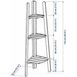 Etajera pentru flori Ikea Askholmen 116cm (Maro Inchis) Thumb