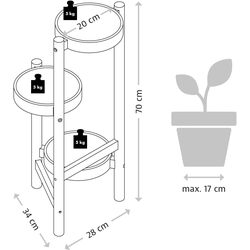 Подставка для цветов Kesper 17275 (Bamboo/White) Thumb