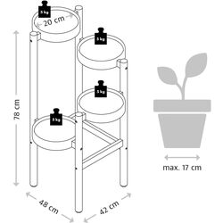 Suport pentru flori Kesper 17276 (Bamboo/White) Thumb