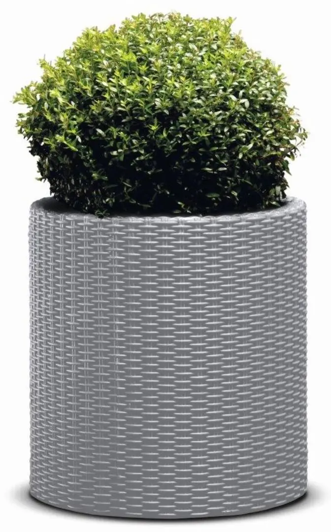 Цветочный горшок Keter Cylinder Planter L (Silver Grey) - 2