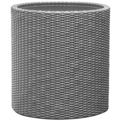 Цветочный горшок Keter Cylinder Planter M (Silver Grey)