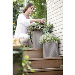 Цветочный горшок Keter Cylinder Planter S (Silver Grey) Thumb