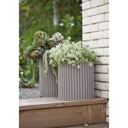 Цветочный горшок Keter Cylinder Planter S (Silver Grey) Thumb
