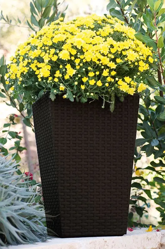 Ghiveci Keter Rattan Planter M 55.4L (Whiskey Brown) - 3