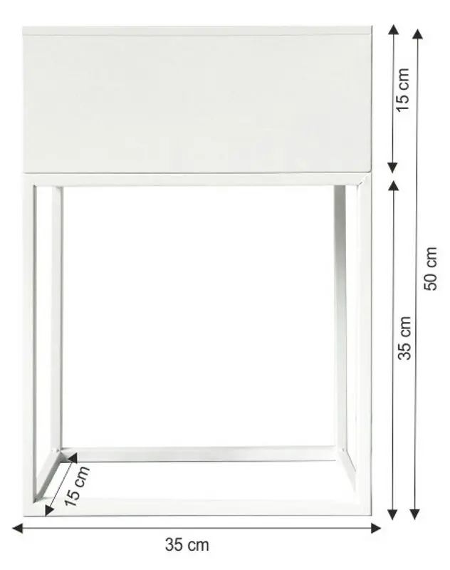 Suport de flori multifuncțional Mobhaus Indize Typ 2 WL4214 (White) - 2