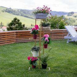 Etajera pentru flori Mobhaus Bamir Tip 3 (Gold) Thumb