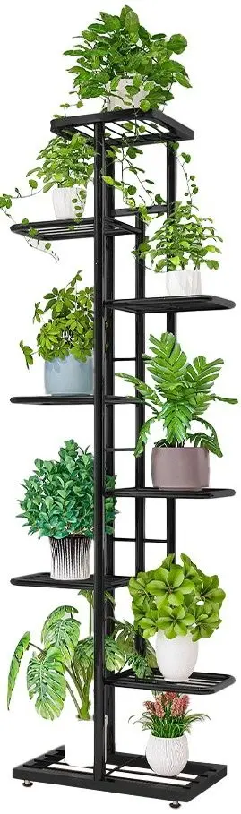 Etajera pentru flori Mobhaus Bamir Tip 4 (Gray Dark)