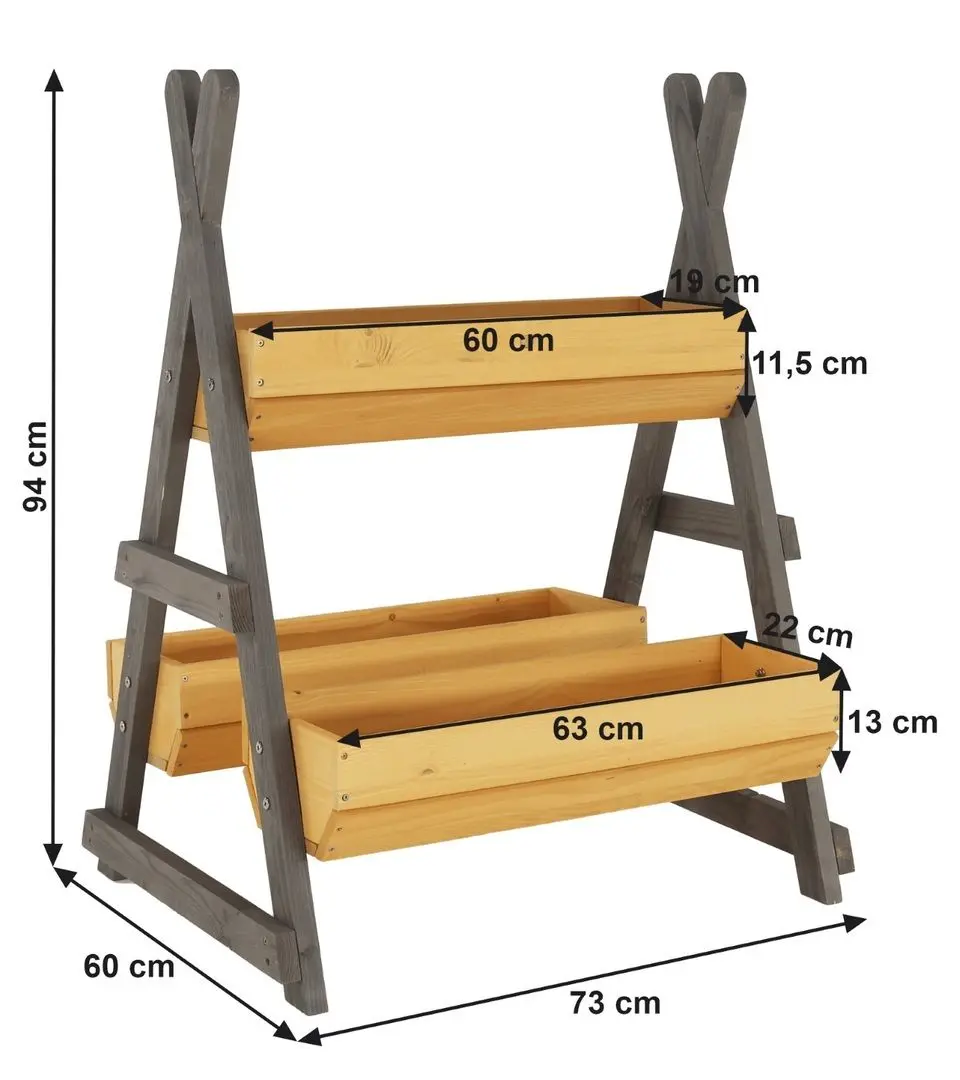 Стеллаж для цветов Mobhaus Beron (Natural/Gray) - 11