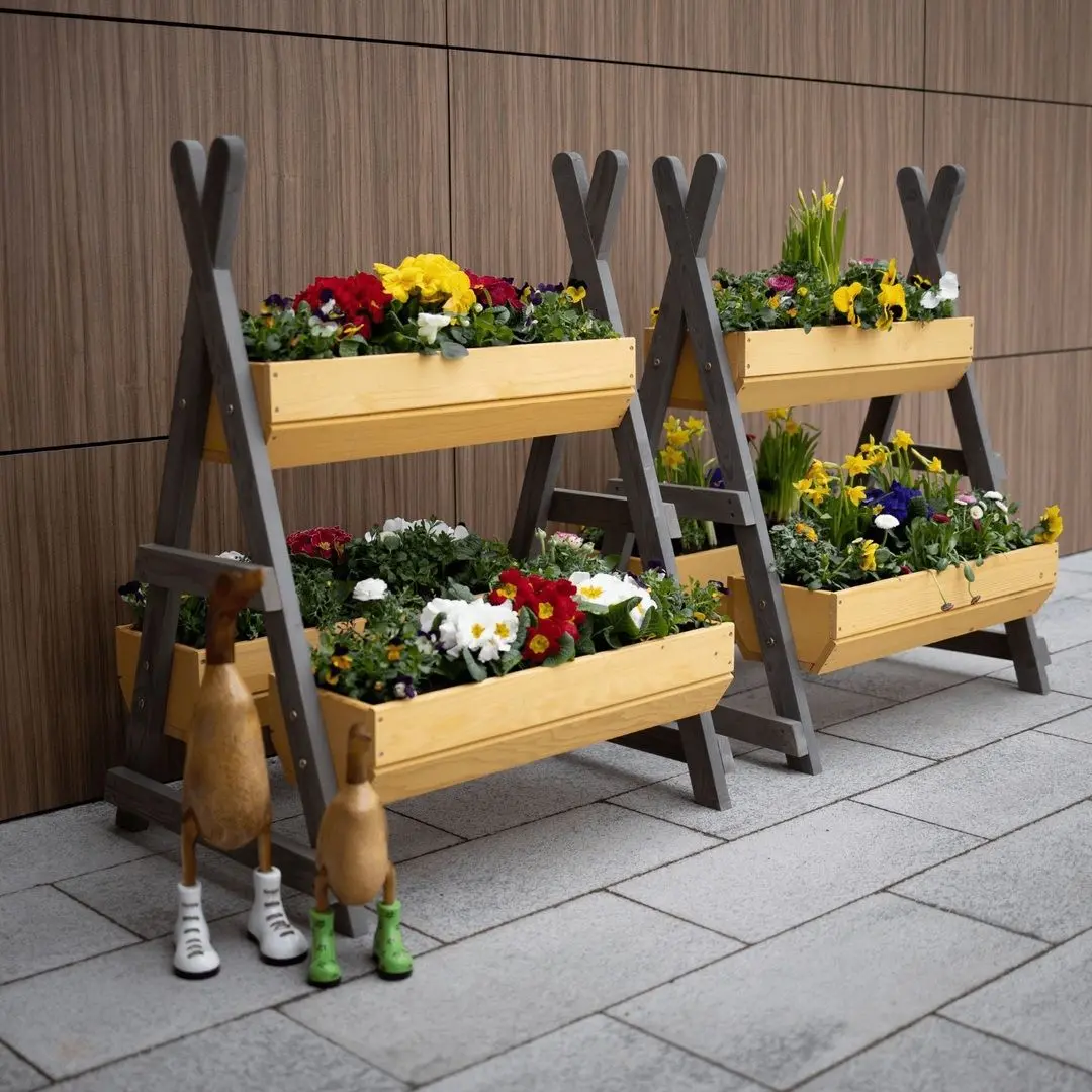 Стеллаж для цветов Mobhaus Beron (Natural/Gray) - 10