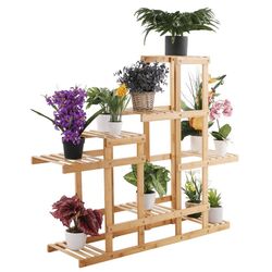 Etajera pentru flori Mobhaus Tusum (Natural)