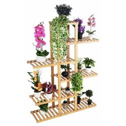 Etajera pentru flori Mobhaus Tusum (Bamboo)