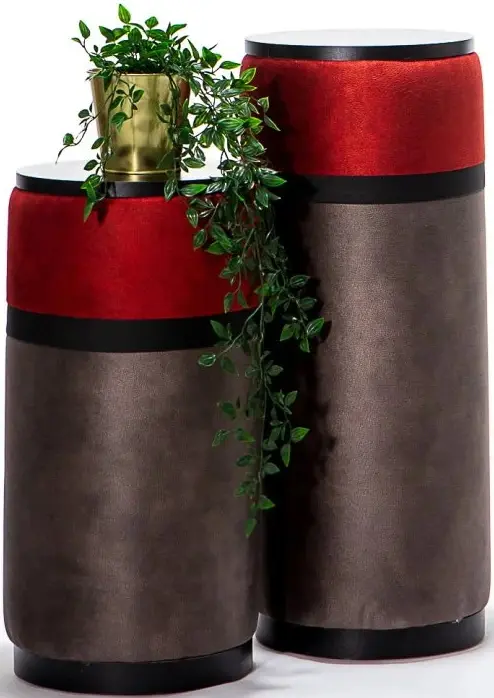 Набор подставок для цветов ModaLife Avrupa (Red/Brown/Black)