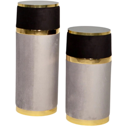 Set suport pentru flori ModaLife Bella (Grey/Black/Gold)